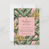 Banana Bunch新しいアドレス移動アナウンスメントカード ノートカード (正面)