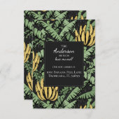 Banana Bunch新しいアドレス移動アナウンスメントカード ノートカード (正面/裏面)