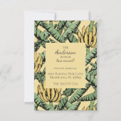 Banana Bunch新しいアドレス移動アナウンスメントカード ノートカード (正面)