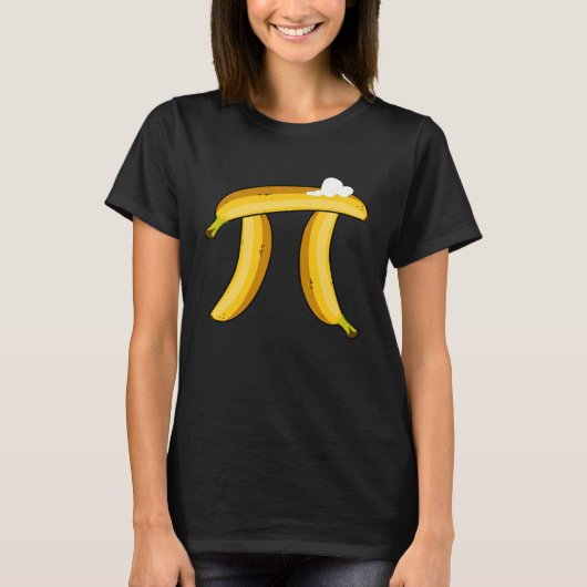 Banana Cream Pi Funny Pi Day Banana Cream Pi Tシャツ (正面)