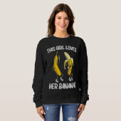 Banana  For Girls Women Tropical Banana Fruit スウェットシャツ (正面フル)