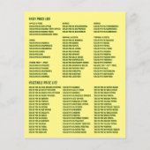 Banana, Greengrocers Advertising チラシ (裏面)