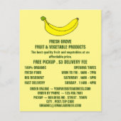 Banana, Greengrocers Advertising チラシ (正面)