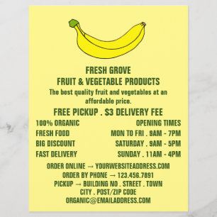 Banana, Greengrocers Advertising チラシ
