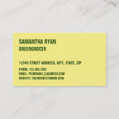 Banana、Greengrocers Business Card 名刺 (裏面)