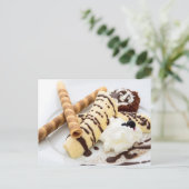 BANANA ICE CREAM WAFFLE DESSERT POSTCROSSING ポストカード (スタンド正面)