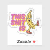 Banana Kiss-Cut Stickers: Funny Laptop Decals シール (シート)