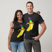 Banana Lgbtフラッグかわいいサポートゲイプライドバイセクシャル Tシャツ (ユニセックス)