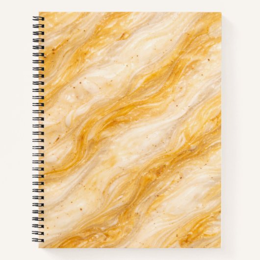 Banana Milkshake Marble Texture Design ノートブック (正面)