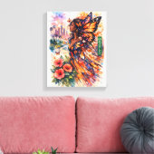 Banana Moon Over Turquoise Seas キャンバスプリント (インサイチュ (リビング))