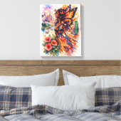 Banana Moon Over Turquoise Seas キャンバスプリント (インサイチュ (寝室))