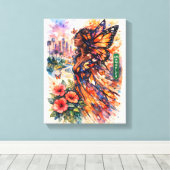 Banana Moon Over Turquoise Seas キャンバスプリント (インサイチュ (ウッドフロア))