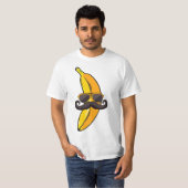 Banana Mustache Sunglasses Face Funny Fruit Cool B Tシャツ (正面フル)