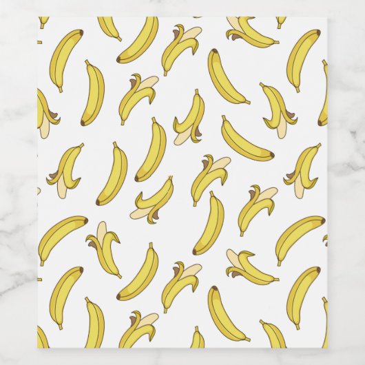 Banana Pattern Printed Wine Label ワインラベル (シングルラベル)