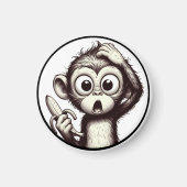 "Banana Peel Crisis Monkey" Magnet マグネット (正面)