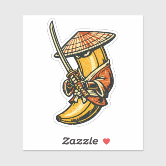 Banana Ronin — Wandering Samurai Funny Fruit  シール (シート)