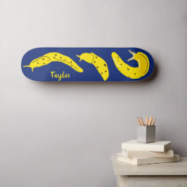 Banana Slugs Yellow and Royal Blue Personalized スケートボード