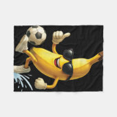 Banana Soccer  フリースブランケット (正面(横))