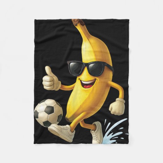 Banana Soccer  フリースブランケット (正面)