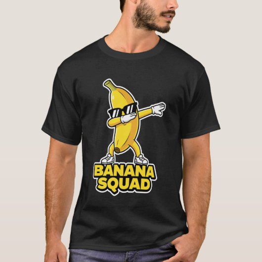 Banana Squad Funny Dabbing Banana Food & Dab Fruit Tシャツ (正面)