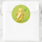  Banana Sticker ラウンドシール (バッグ)