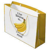 Banana Tropical Fruit Boost My Mood Funny ラージペーパーバッグ (裏面アングル)