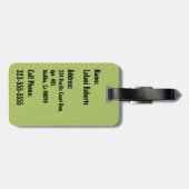 Bananarama Hawaiian Banana Leaves ラゲッジタグ (裏面横)