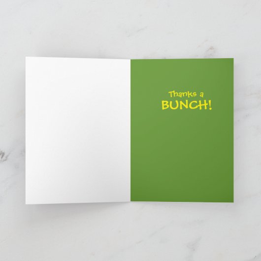 Bananasおもしろい Punとの漫画のサルありがとう カード (内部)