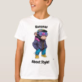 Bananasについてスタイルクール – モンキーデザイン子供へ tシャツ (正面)