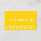 BANANAS顧客はっきりしたロイヤリティパンチカード ロイヤリティカード (裏面)