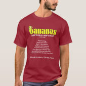 Bananas Discotheque and Restaurant（シカゴ、IL） Tシャツ (正面)