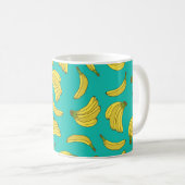 Bananas hand drawn seamless pattern. Sketch illust コーヒーマグカップ (正面右)