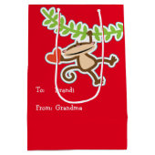 Bananas Over Youモンキーバレンタイン ミディアムペーパーバッグ (裏面)