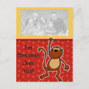 Bananas Over You Valentineはがき シーズンポストカード