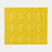 bananas, Seamless pattern with bananas, food backg フリースブランケット (正面(横))