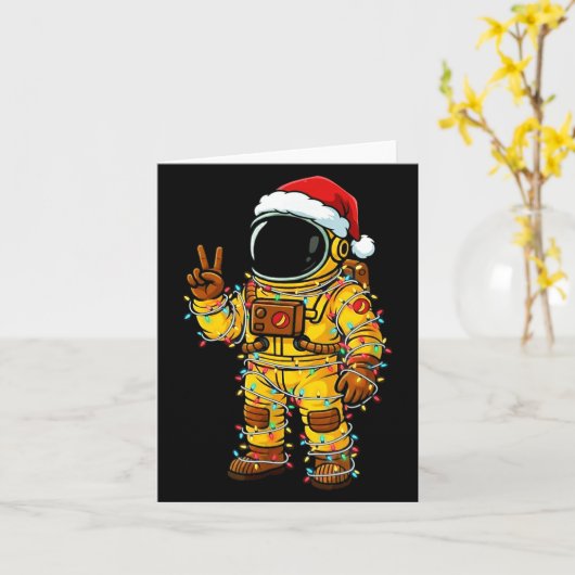 Bananaut Space Explorer - Christmas Astronaut Ligh カード (黄色い花)