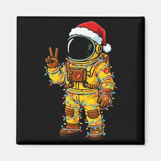 Bananaut Space Explorer - Christmas Astronaut Ligh マグネット (正面)
