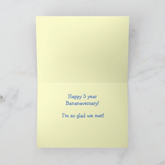 Bananaversaryの幸せな漫画はカードをまねます カード (内部)