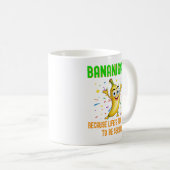 Bananigans、Go Bananas、おもしろいトロピカルフルーツユーモア コーヒーマグカップ (正面右)