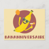 Bananniversaire carte de voeux anniversaire humour ポストカード (正面)