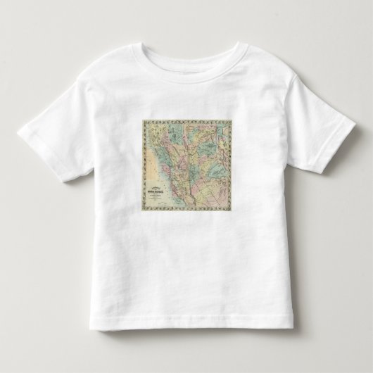 Bancroftの中央カリフォルニアの新しい地図 トドラーTシャツ (正面)