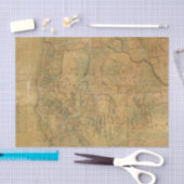 Bancroftの太平洋の州の地図 薄葉紙 (クラフト)