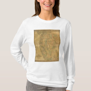 Bancroftの太平洋の州の地図 Tシャツ