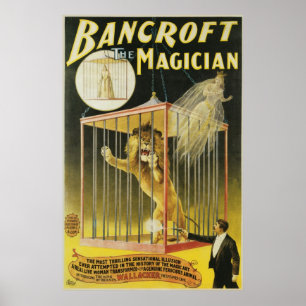 Bancroftの~手品師のヴィンテージの魔法の行為 ポスター