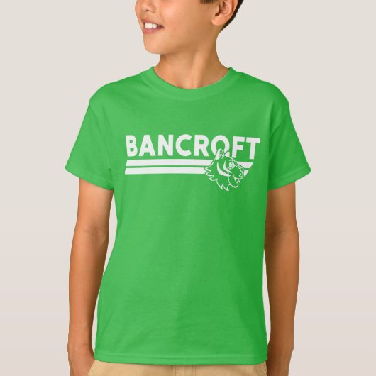 Bancroft Bobcatプロファイル明るい緑のTシャツ Tシャツ (正面)