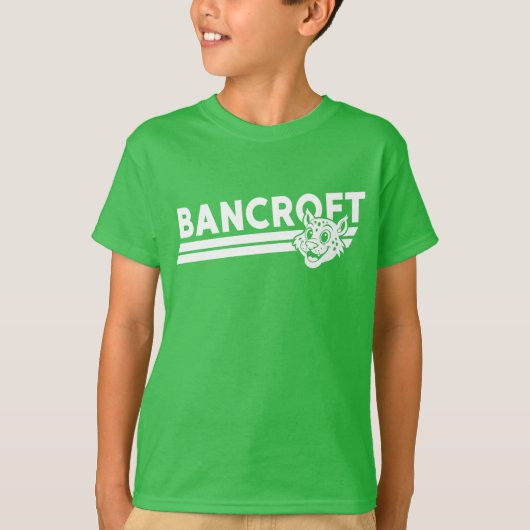 Bancroft Bobcatプロファイル明るい緑のTシャツ Tシャツ (正面)