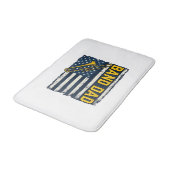 Band Dad Trombone American Flag Vintage Shirt Desi バスマット (アングル)