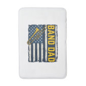 Band Dad Trombone American Flag Vintage Shirt Desi バスマット (正面縦)