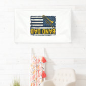 Band Dad Trombone American Flag Vintage Shirt Desi 横断幕 (インサイチュ)