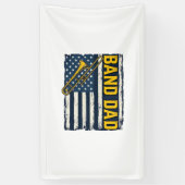 Band Dad Trombone American Flag Vintage Shirt Desi 横断幕 (縦)